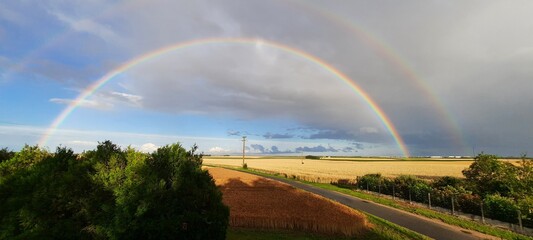 rainbow over the river