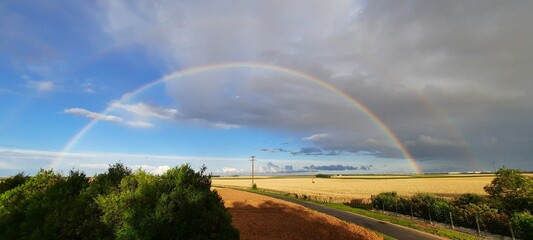 rainbow over the river