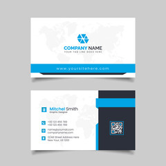 Modern business card design, double sided business card design template 