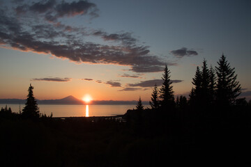 Obraz premium sunset in the mountains