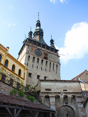 Fototapeta na wymiar Clock tower in Sighisoara, Romania 