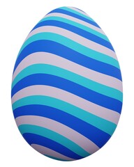 Easter egg icon. 3d rendering.	