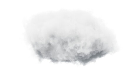 White cloud on white background. 3d rendering.