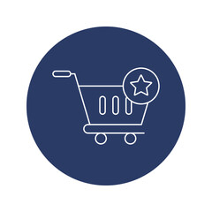 Modern shopping cart icon vector