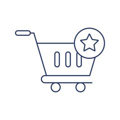 Modern shopping cart icon vector