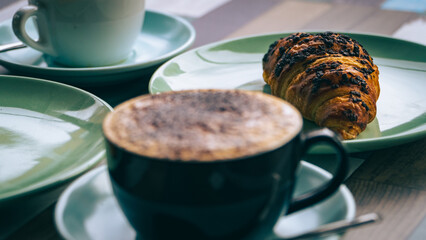 Coffee with croissant