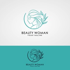 women's hair hair salon gradient logo design