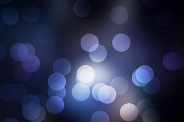 blue glowing Christmas abstract bokeh background soft lights wallpaper gradient