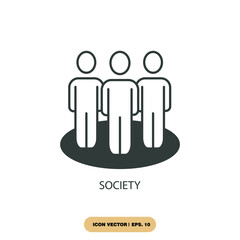 society icons  symbol vector elements for infographic web
