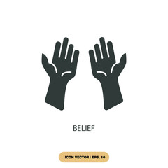 Fototapeta premium belief icons symbol vector elements for infographic web