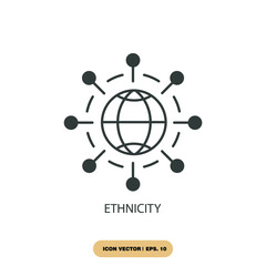 ethnicity icons  symbol vector elements for infographic web
