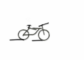 Go logo design template with bike. Isolated drawing for use as an icon, logo, identity, in web and application design, for printing on various media and more
