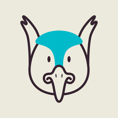 Pheasant icon. Animal head vector