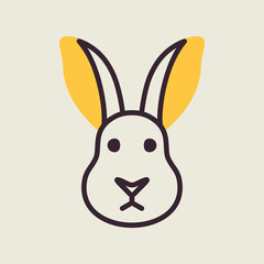 Rabbit icon. Farm animal vector illustration