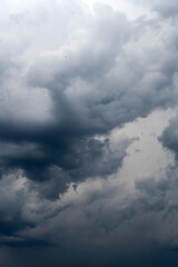 Fototapeta na wymiar Gray storm clouds in the sky. Bad weather. Hurricane