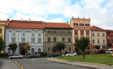 Fototapeta na wymiar Street of Old Town in Levoca, Slovakia 