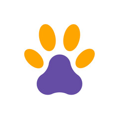 Paw vector icon. Pet animal sign