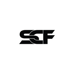 SCF letter monogram logo design vector