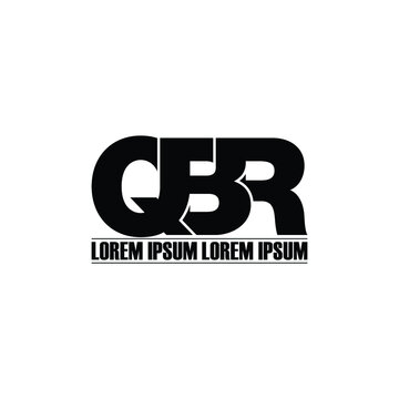 QBR letter monogram logo design vector