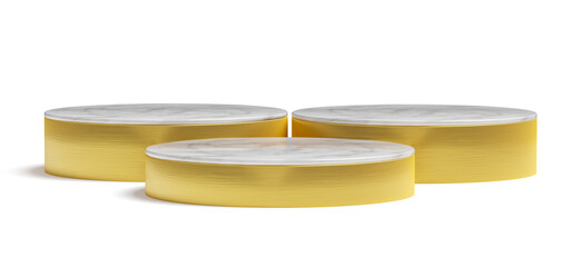 Marble podium 3d realistic render 