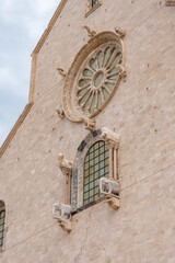 Details of the facade of the cathedral in Trani, Southern Italy