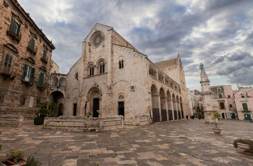 Iconic Romanesque cathedral St Mary of the Assumption in Bitonto, Italy