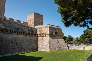 Fototapeta na wymiar Medieval Swebian castle in downtown Bari, Italy