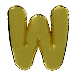 Gold Balloon Letter W