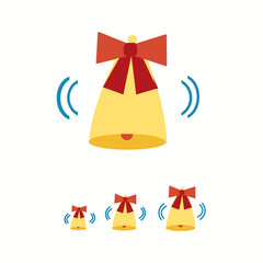 School Bell Icon Flat Graphic Design