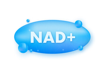 Nicotinamide mononucleotide molecule. Skeletal formula. Precursor of NAD. Vector stock illustration