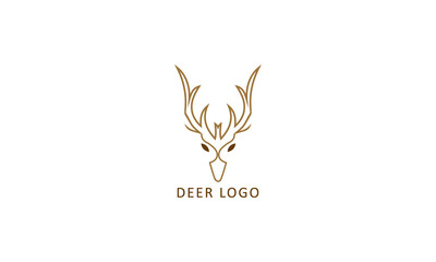 Deer head creative design logo vector. Deer illustration