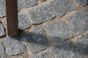 garden tiles with shadow
