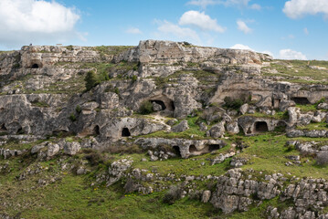 View over the canyon of Matera in Southern Italy