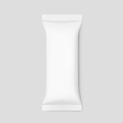 Realistic flow bag mockup. Vector illustration. Ready for your design. It can be used in the adv, promo, package, etc. EPS10.	