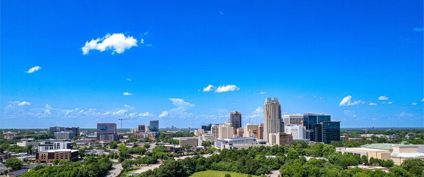 Panorama of the City of Raleigh skyline