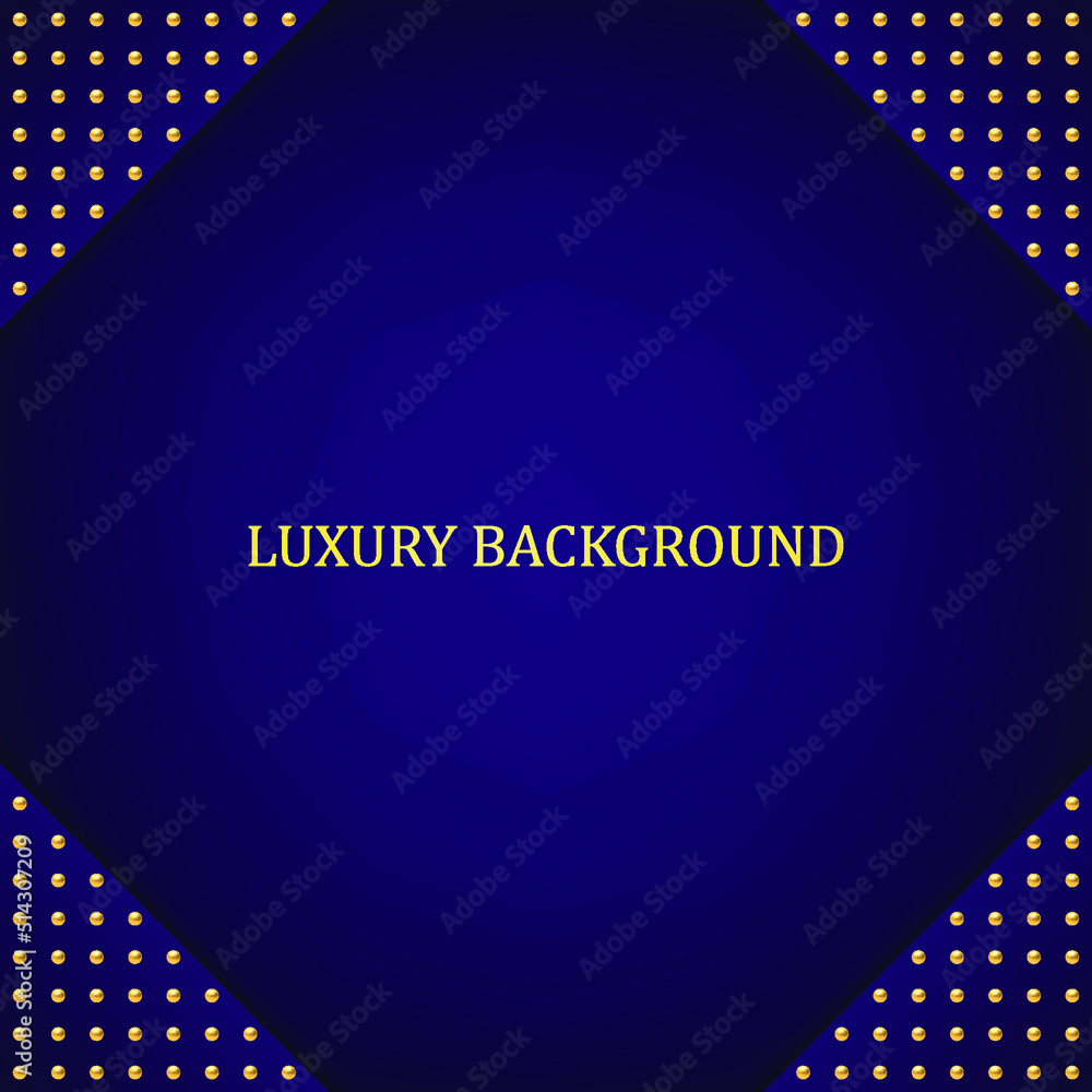 Wall mural blue and gold geometric background. vector illustration.