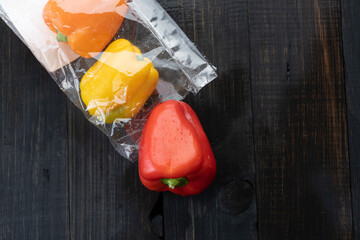 Bolsa con pimiento fresco
