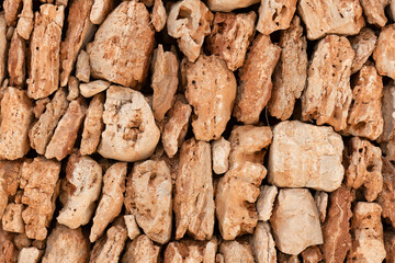 Structure of a Mediterranean natural stone wall - 0826