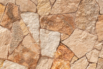 Texture of a Mediterranean natural stone wall - 0831