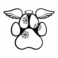 Dog paw ornament vector style illustration 
design on white background eps.10