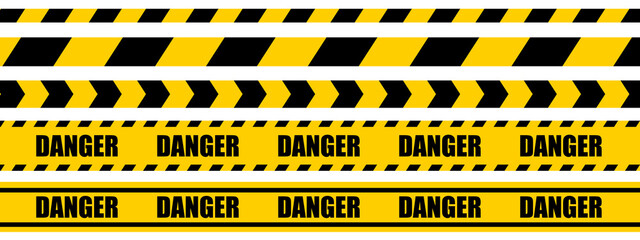警告、注意喚起、危険ラインのグラフィック素材 © alomana