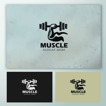 Muscle logo vector design