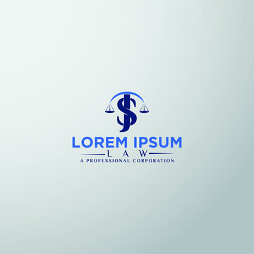 Law logo blue vector design