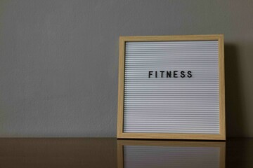 Fitness Letterboard with copy space 