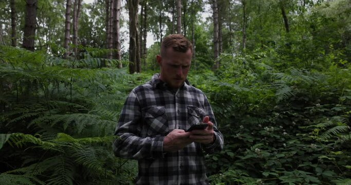 Person lost in woods with no phone service