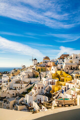 Oia, Santorini island in Greece. One of the most popular travel destinations in the world.  - 514314633