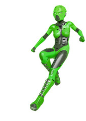 super soldier female is landing