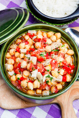 hickpeas with tripe, spanish cuisine