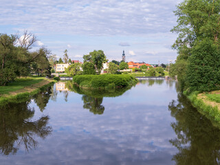 View of the center of Sobeslav from the former mill.