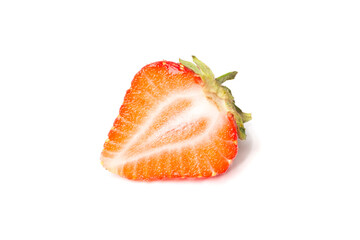 Strawberry isolated on white, top view